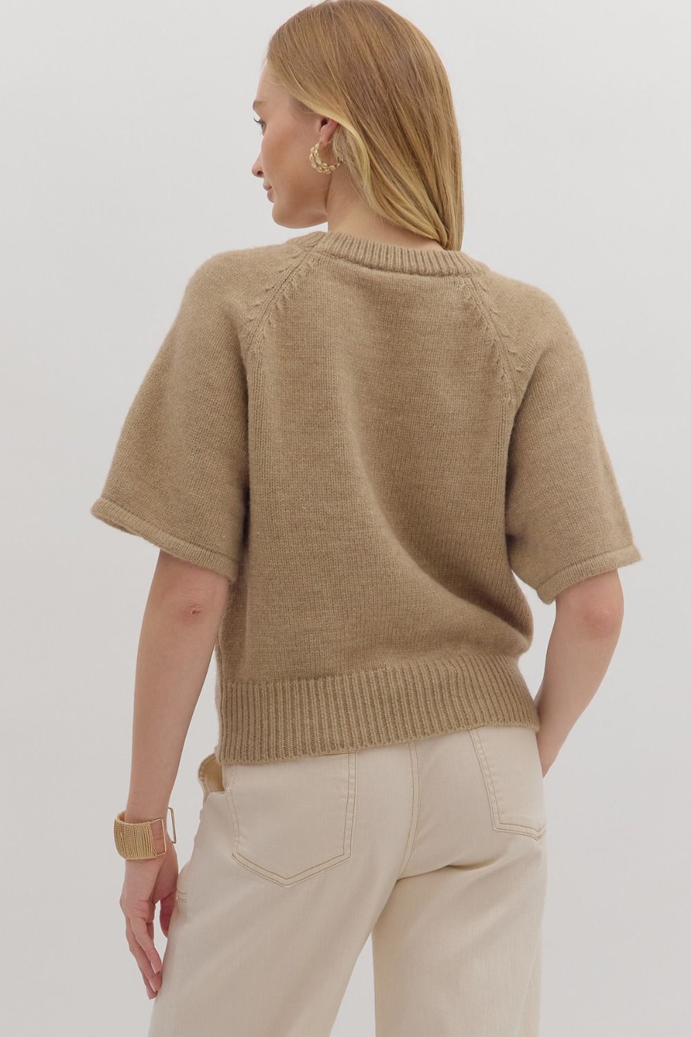 Braided Sleeve Sweater