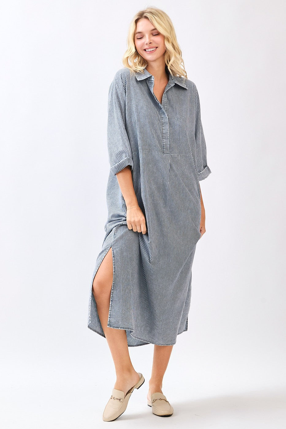 Pippa Striped Maxi Dress/Shirt
