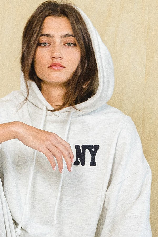 NY Patch Pullover Hoodie