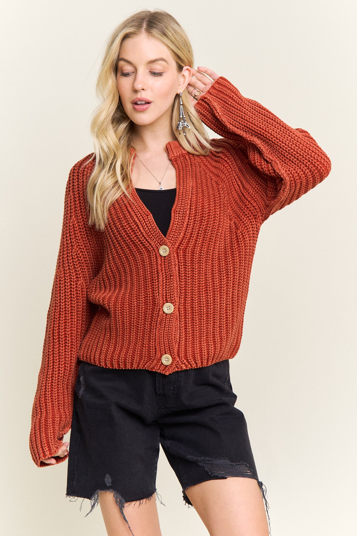 Hadley Rib Knit Sweater Cardi