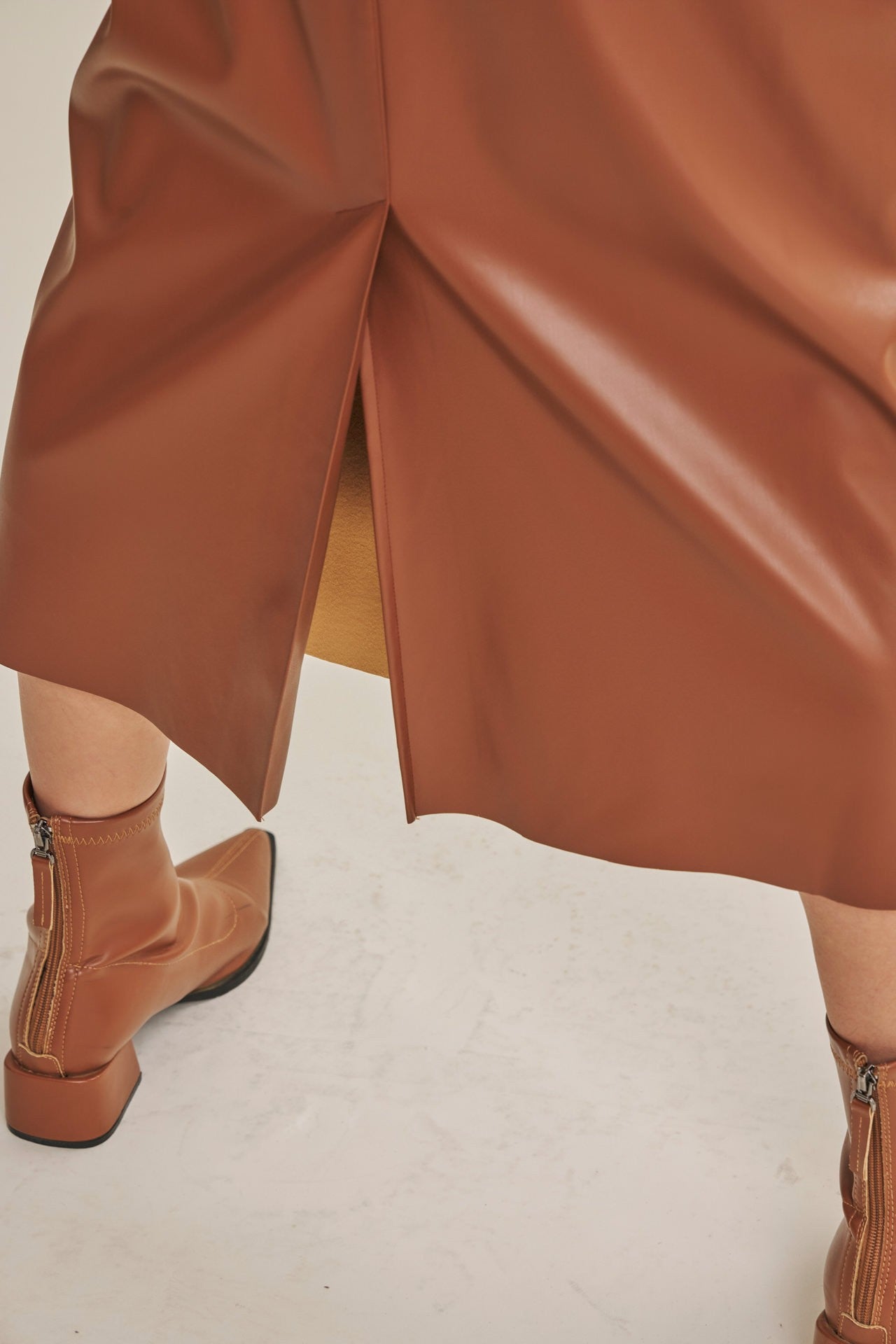 Modern Classic Vegan Leather Maxi Skirt