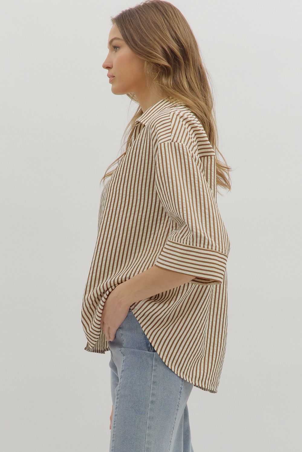 Kailany Striped Button Down
