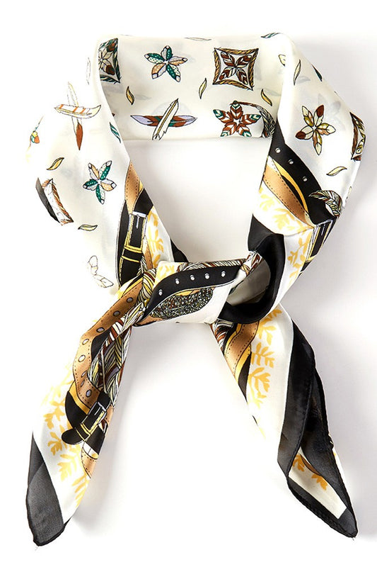 Feather & Belts Bandana Scarf