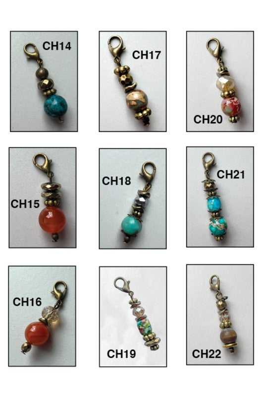 Collective Bronze Stone Charms-Charm Bar