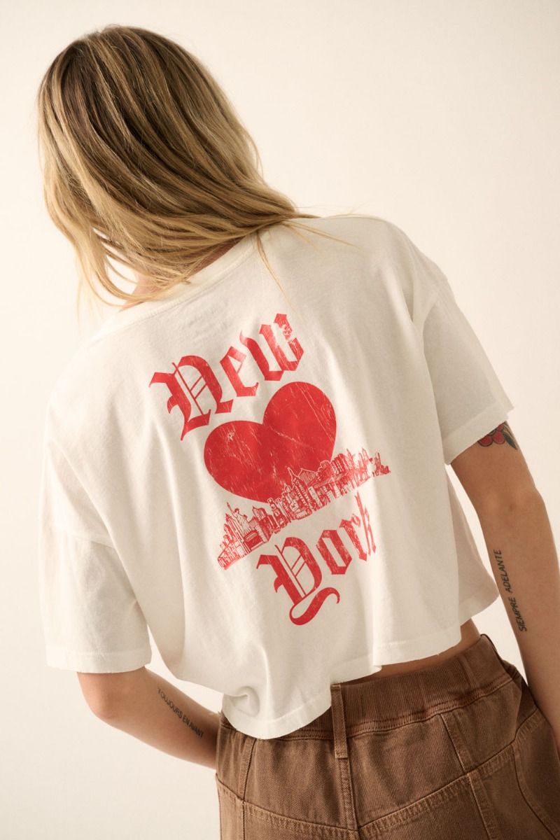 New York Cropped Graphic Tee