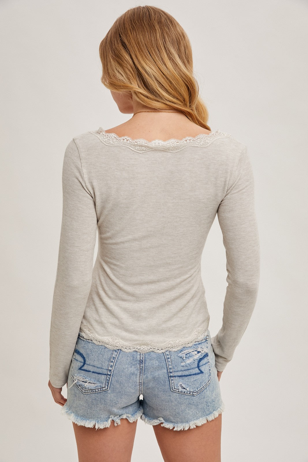 Lace Trim Cardi Top