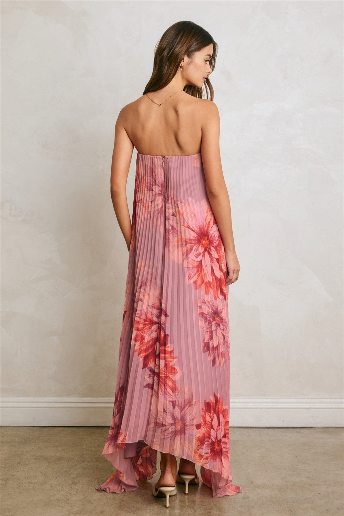 Charlotte Pleated Column Dress
