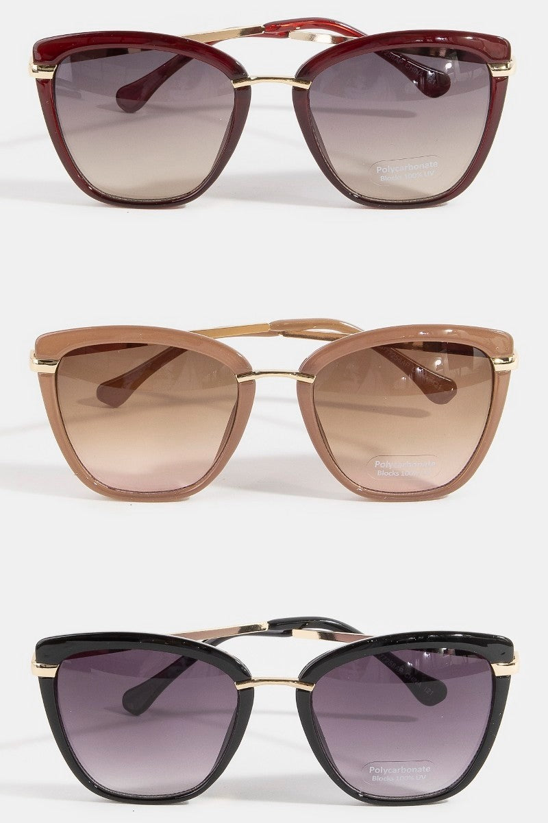 Lilith Double Bar Bridge Sunglasses