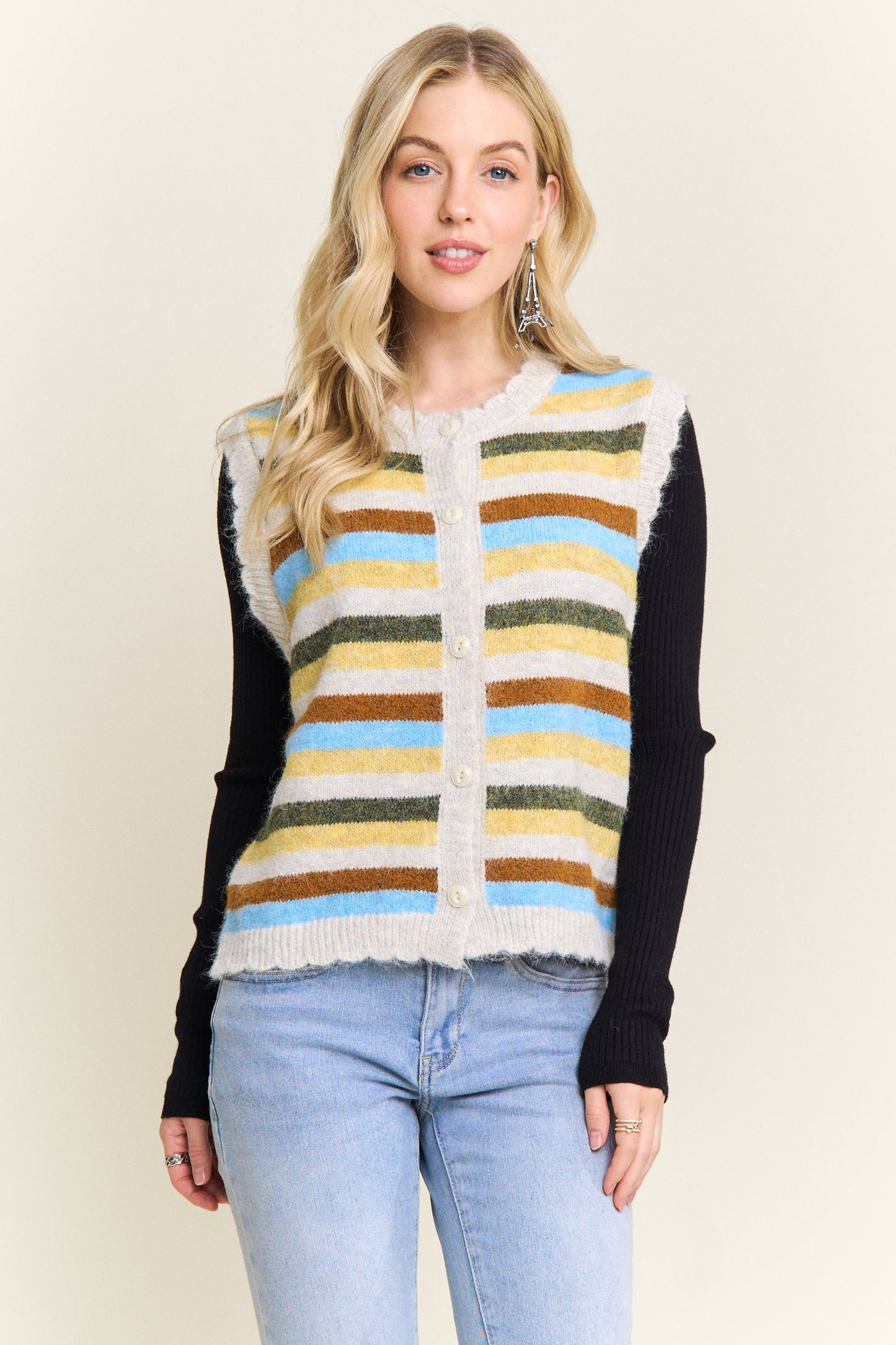 Gabriella Stripe Sweater Vest