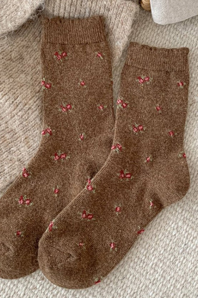 Floral Mid-Calf Socks