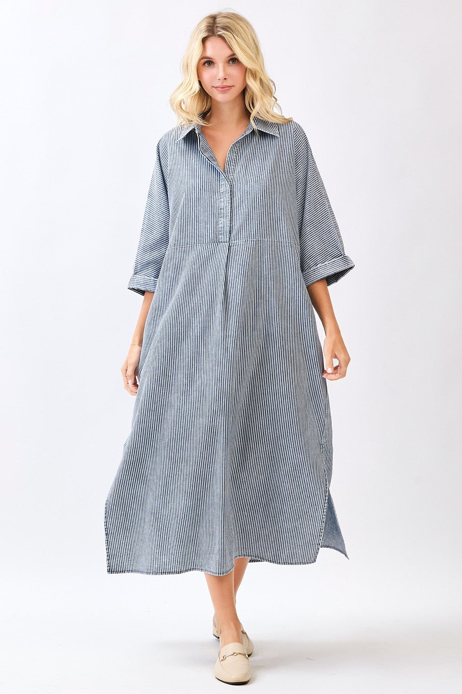 Pippa Striped Maxi Dress/Shirt