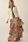 Kaylee Floral Mesh Maxi Skirt