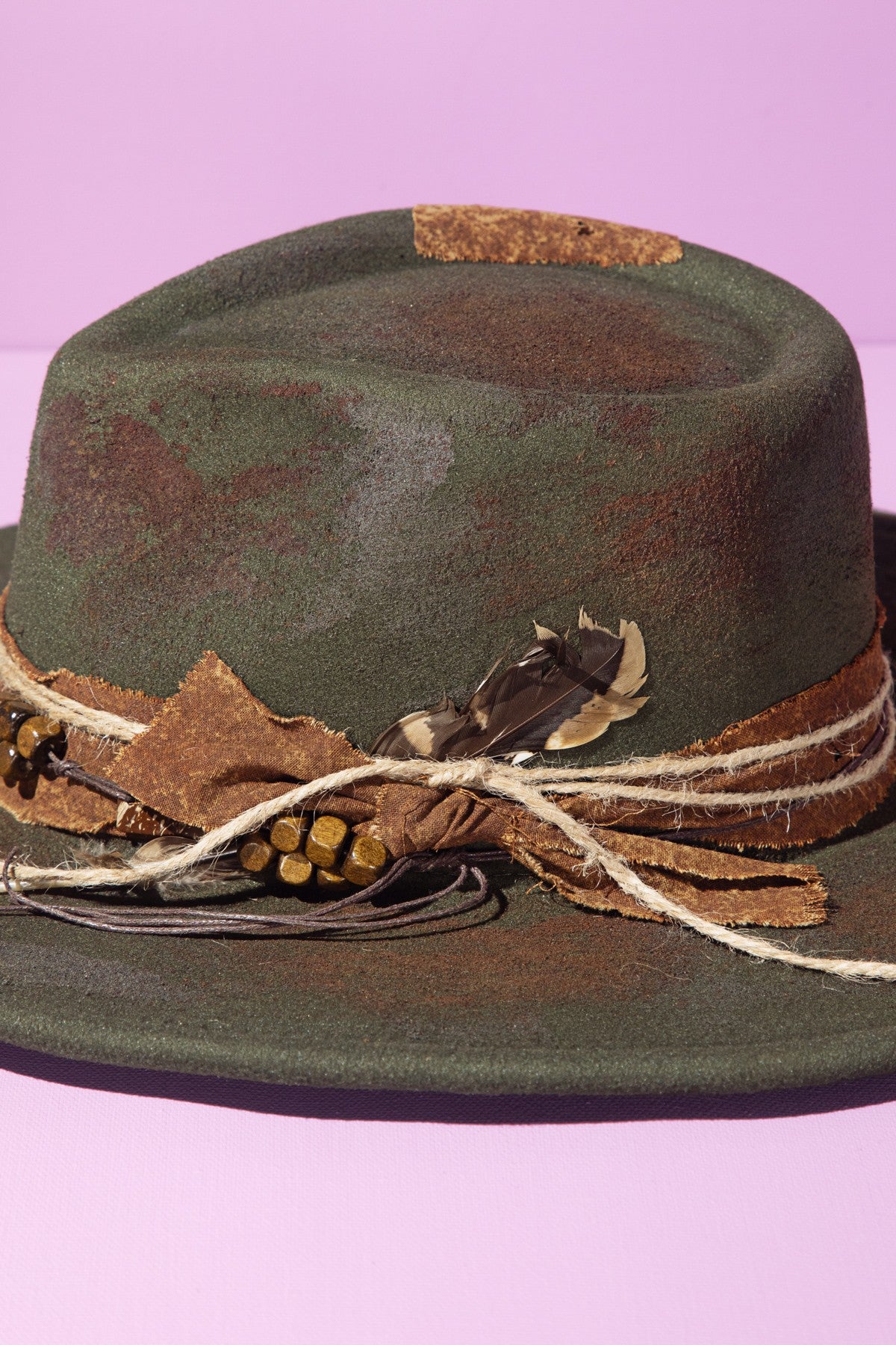 Wren Vintage Shapeable Feather & Worn Cowgirl Hat
