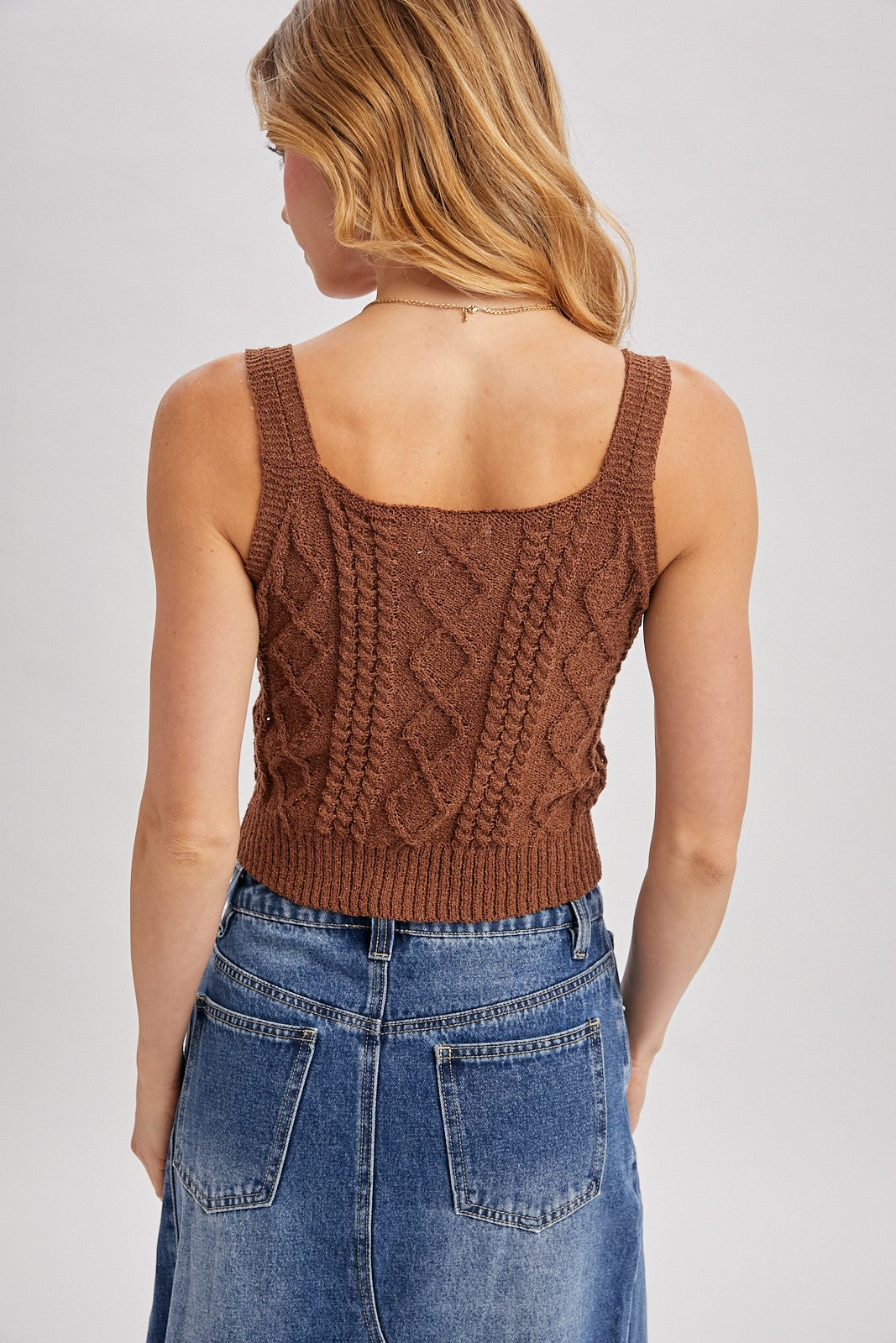 Cable Knit Sweater Tank