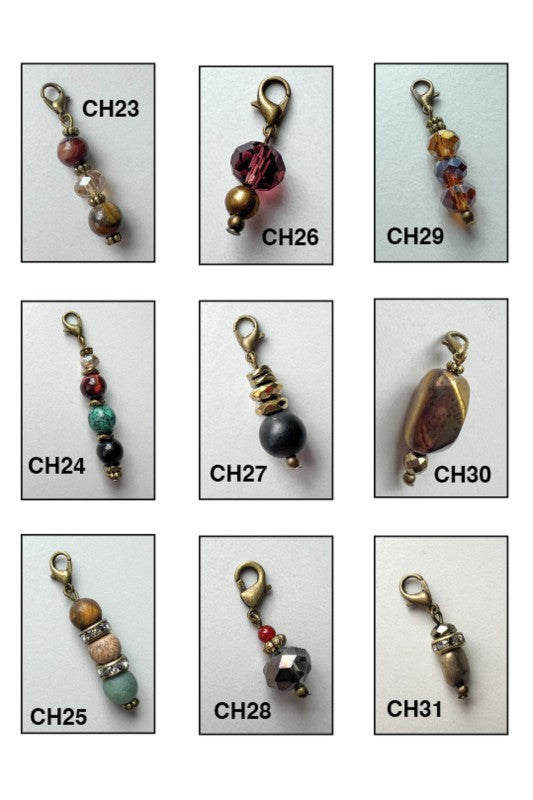 Collective Bronze Stone Charms-Charm Bar