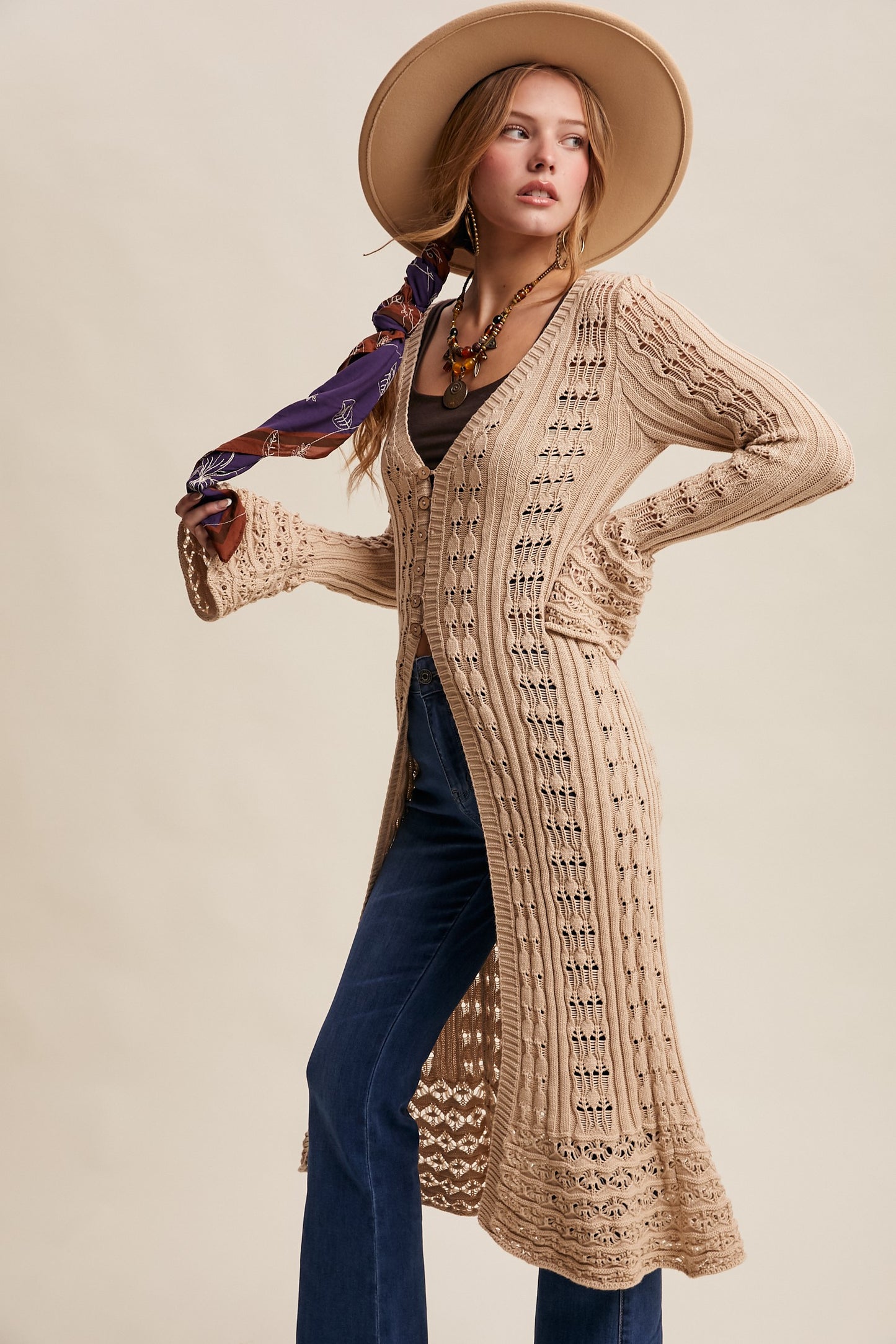 Crochet Longline Cardigan