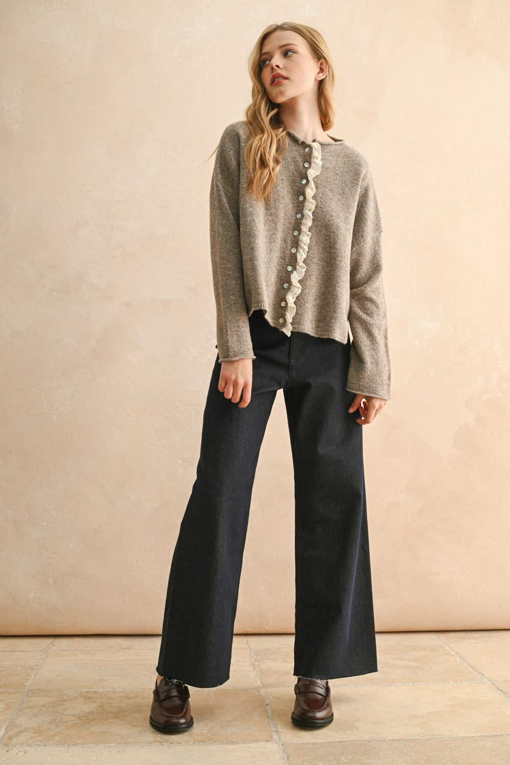 Eileen Lace Trim Cardi