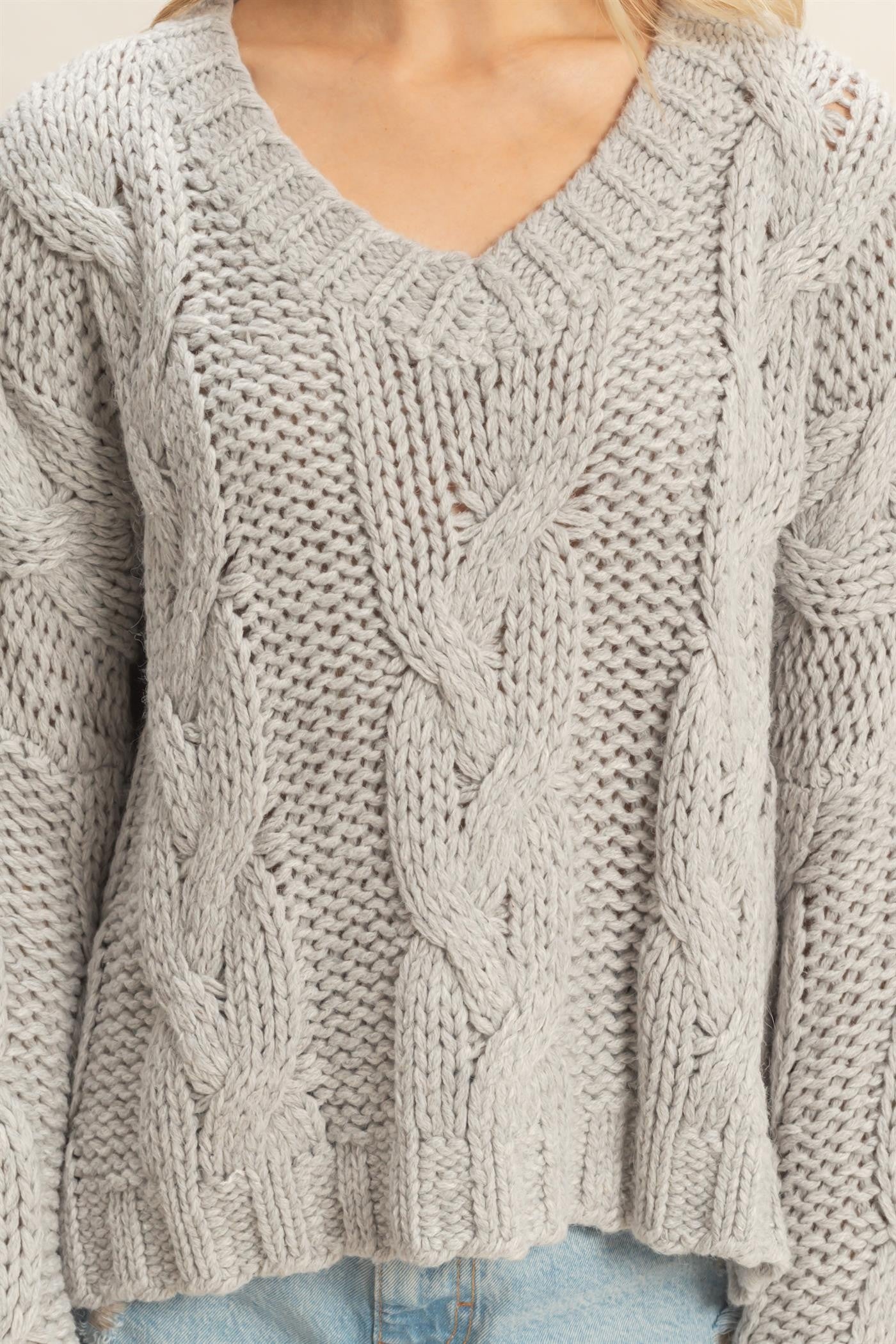 Lettie Oversized Cable Knit Sweater