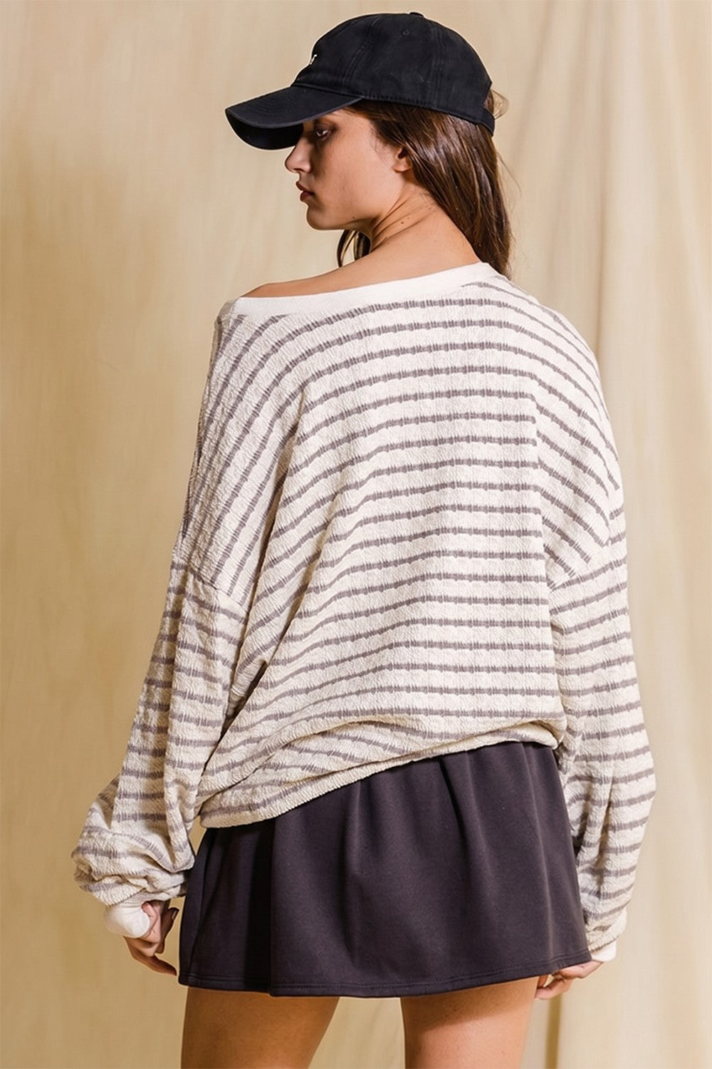 Georgia Striped Sweatshirt Top
