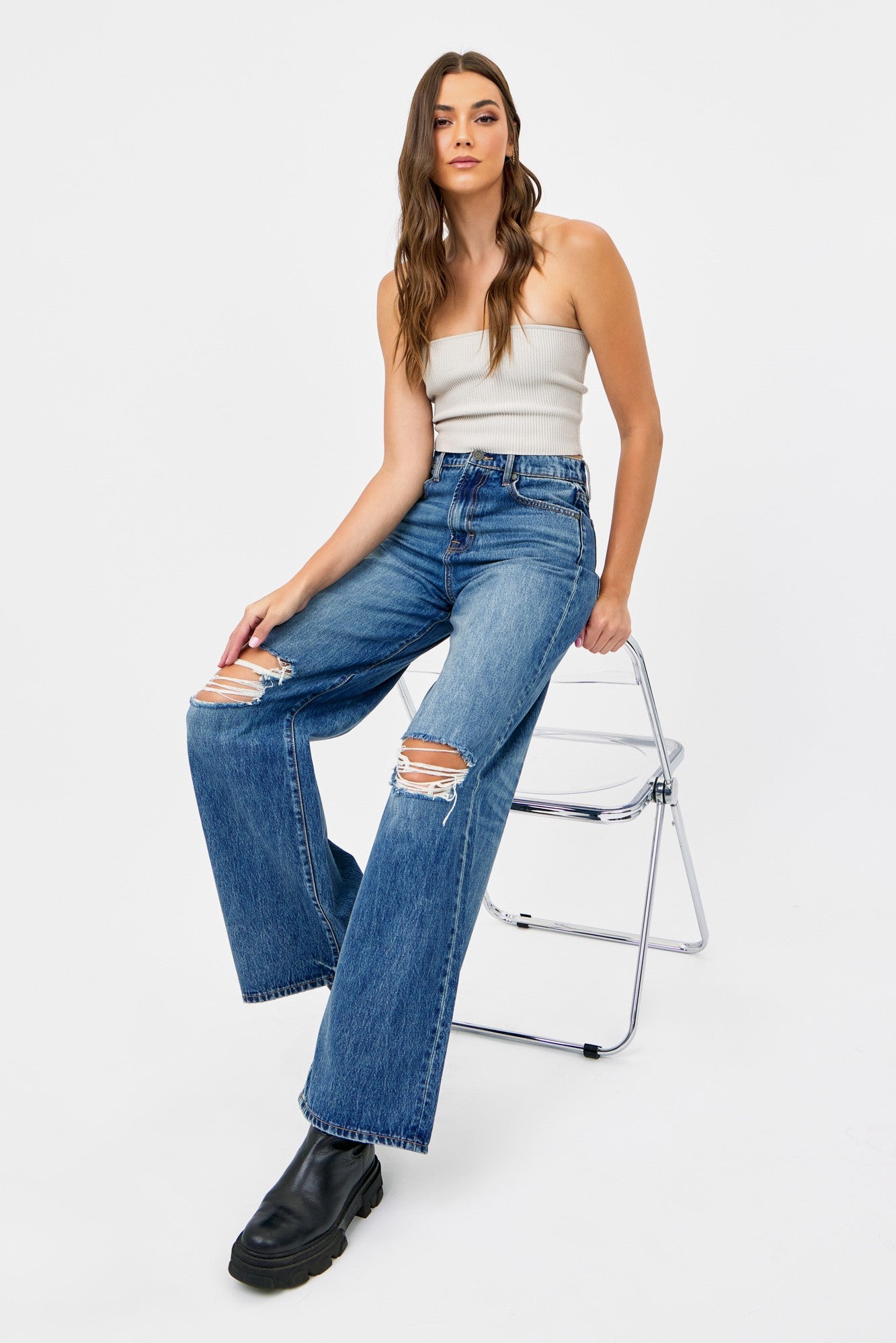 Elowyn High Rise Wide Leg Jean