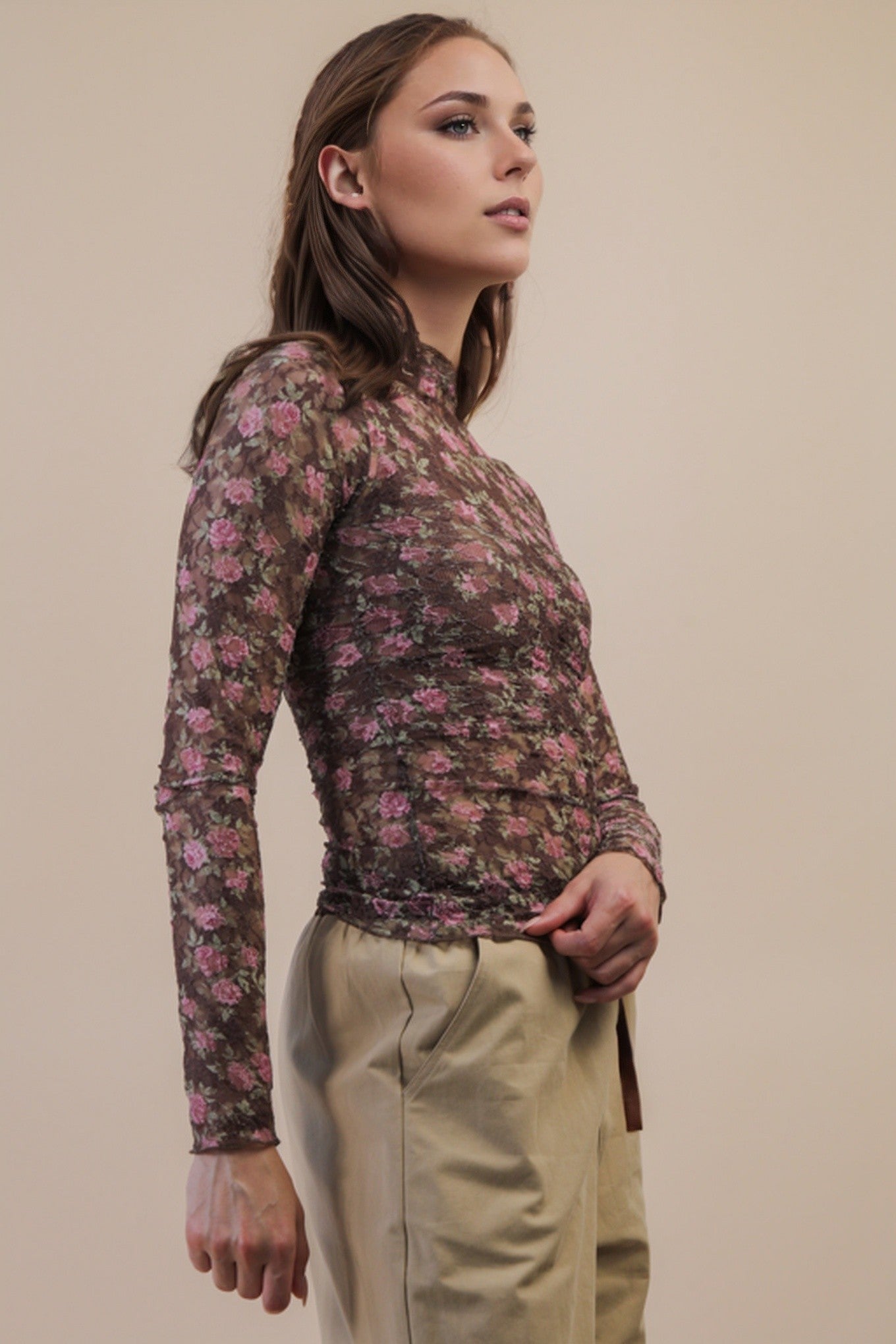 Floral Mesh Lace Top