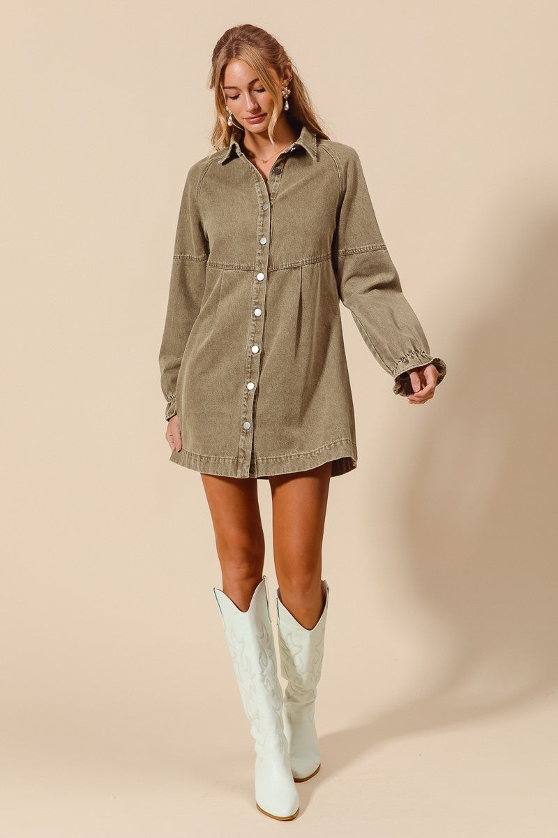 Betina Colored Denim Dress