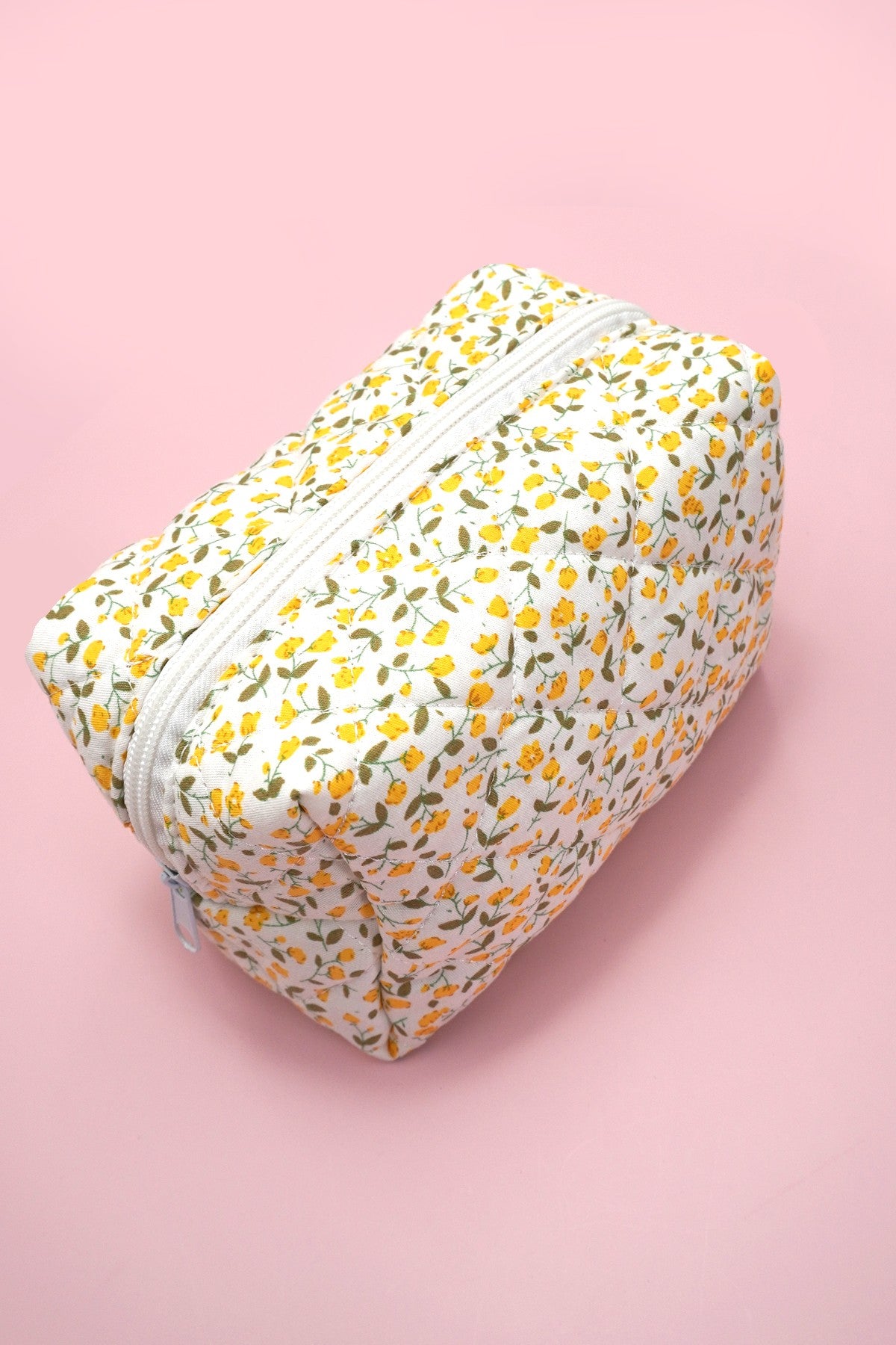 Ditsy Quilted Cotton Cosmetic Bag