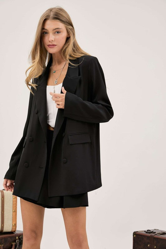 Tailored Leopard Lined Blazer PLUS