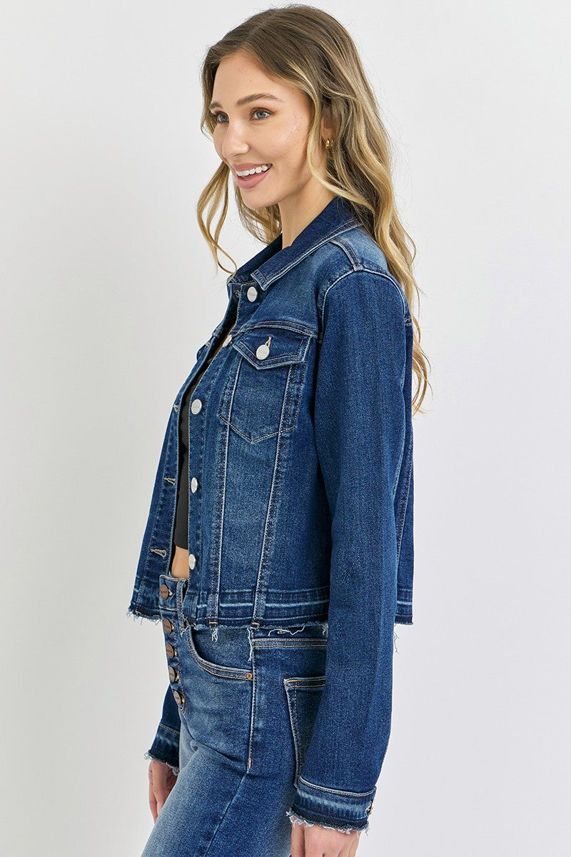 Released Hem Denim Jacket