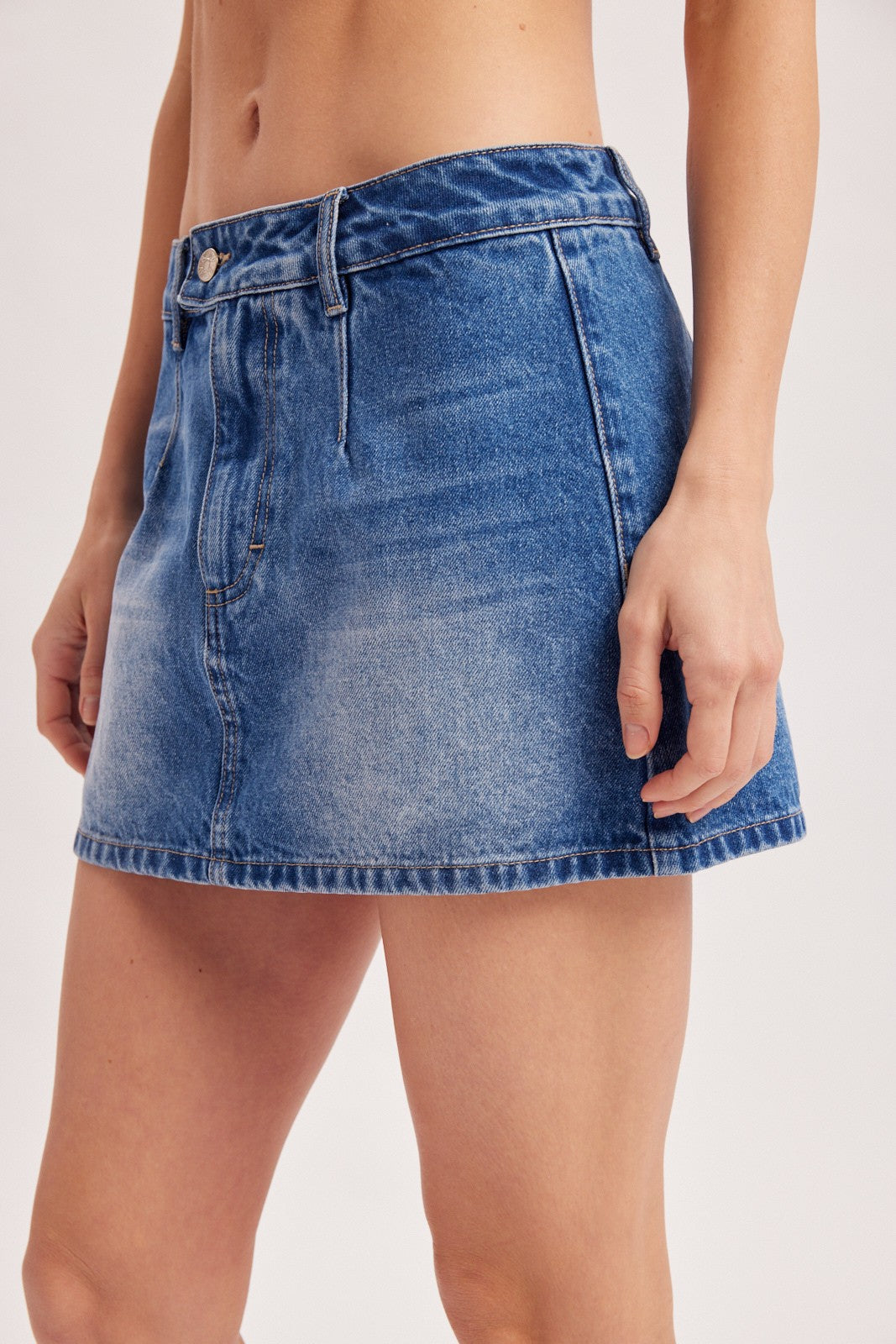 Low Rise Denim Skort