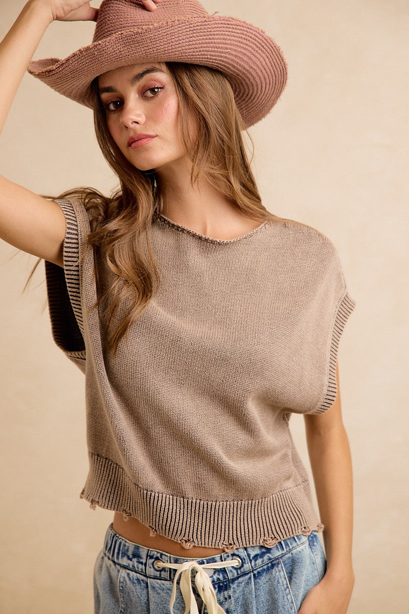 Ada Washed Sweater Vest