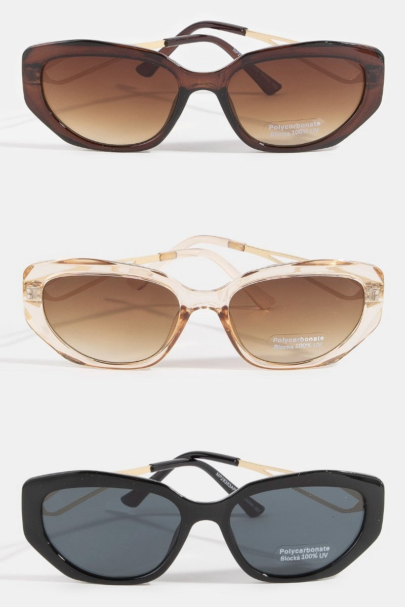 Slim Wrap Cat-Eye Sunglasses