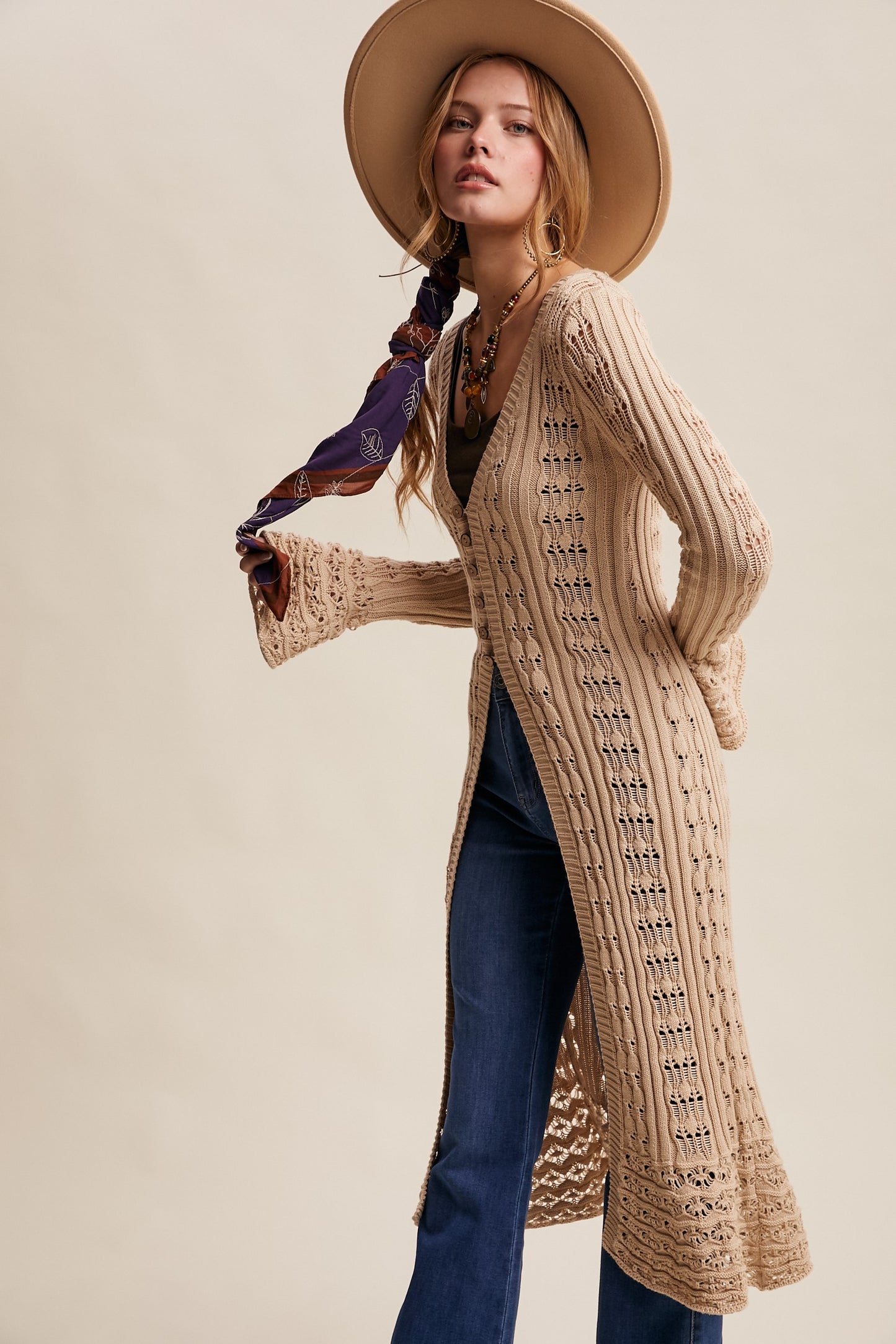 Crochet Longline Cardigan