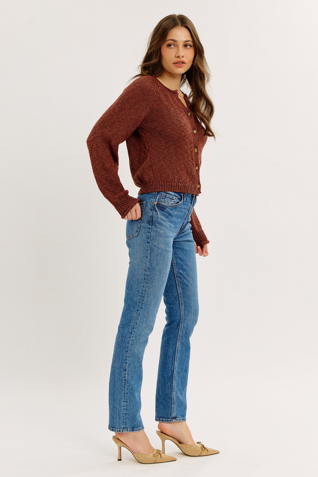 Slightly Slouchy Textured Cardigan