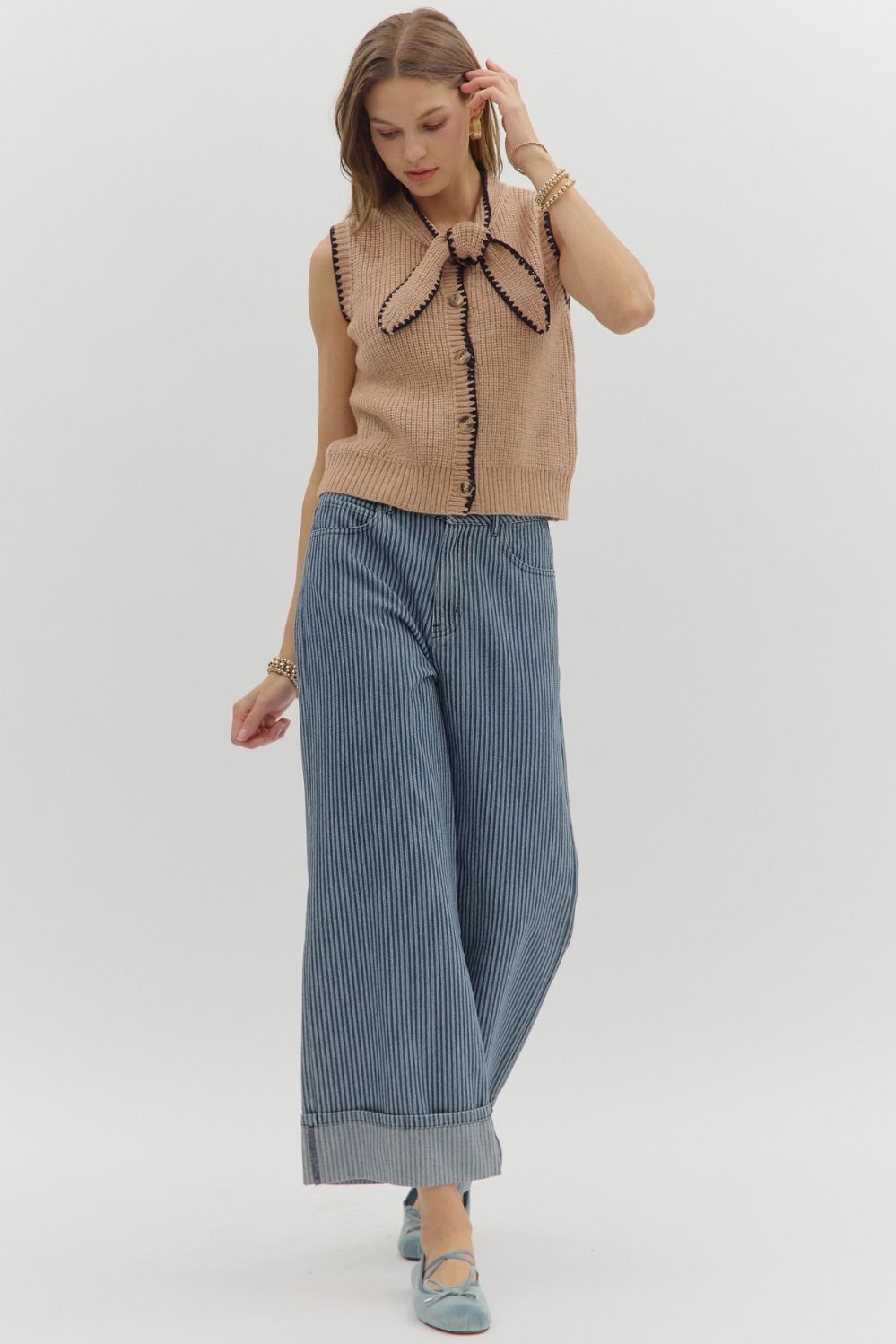 Wrenlee Sleeveless Cardi Sweater