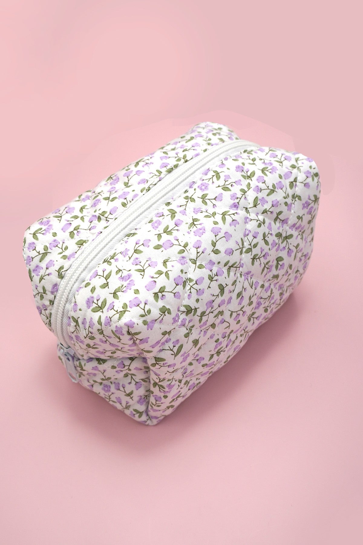 Ditsy Quilted Cotton Cosmetic Bag