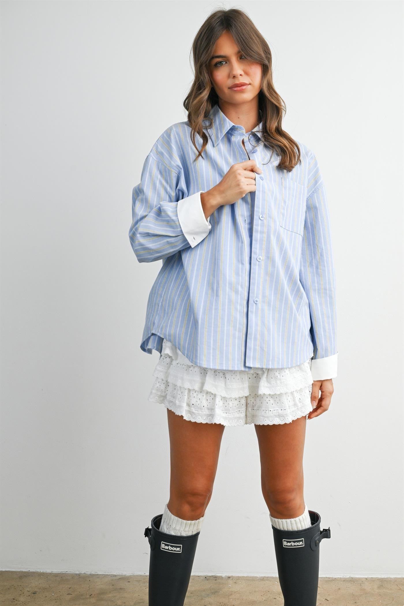 Connie Striped Button Up