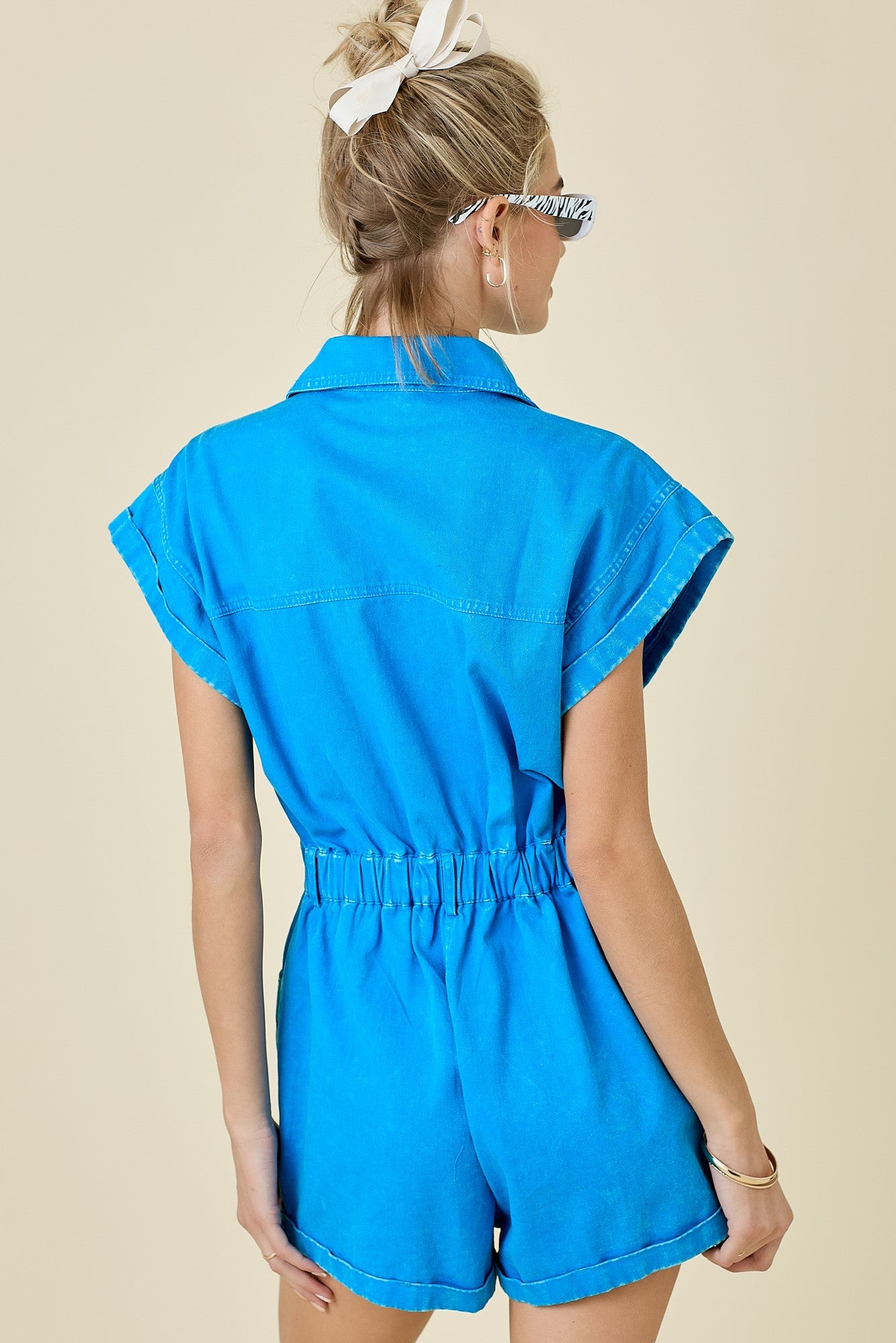 Adalyn Denim Washed Romper