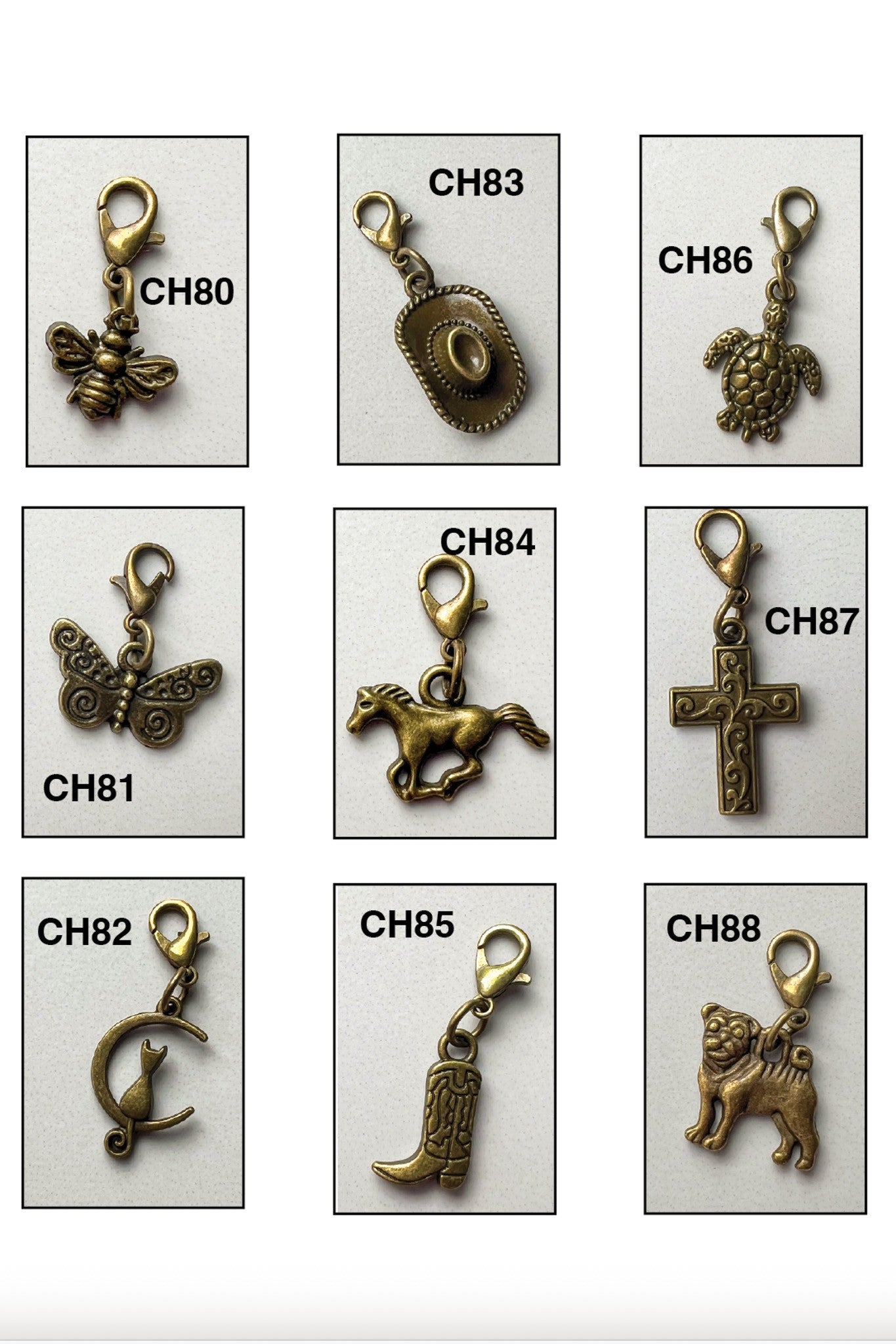 Collective Bronze Icon Charms-Charm Bar