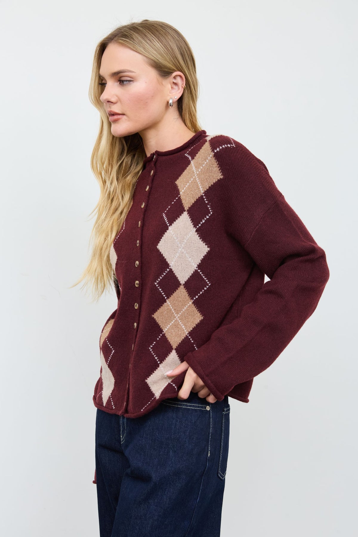 Aggie Argyle Cardigan