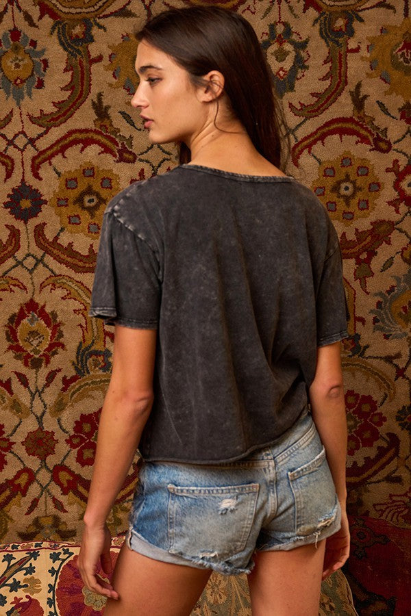 'Midwest' Mineral Washed Graphic Top