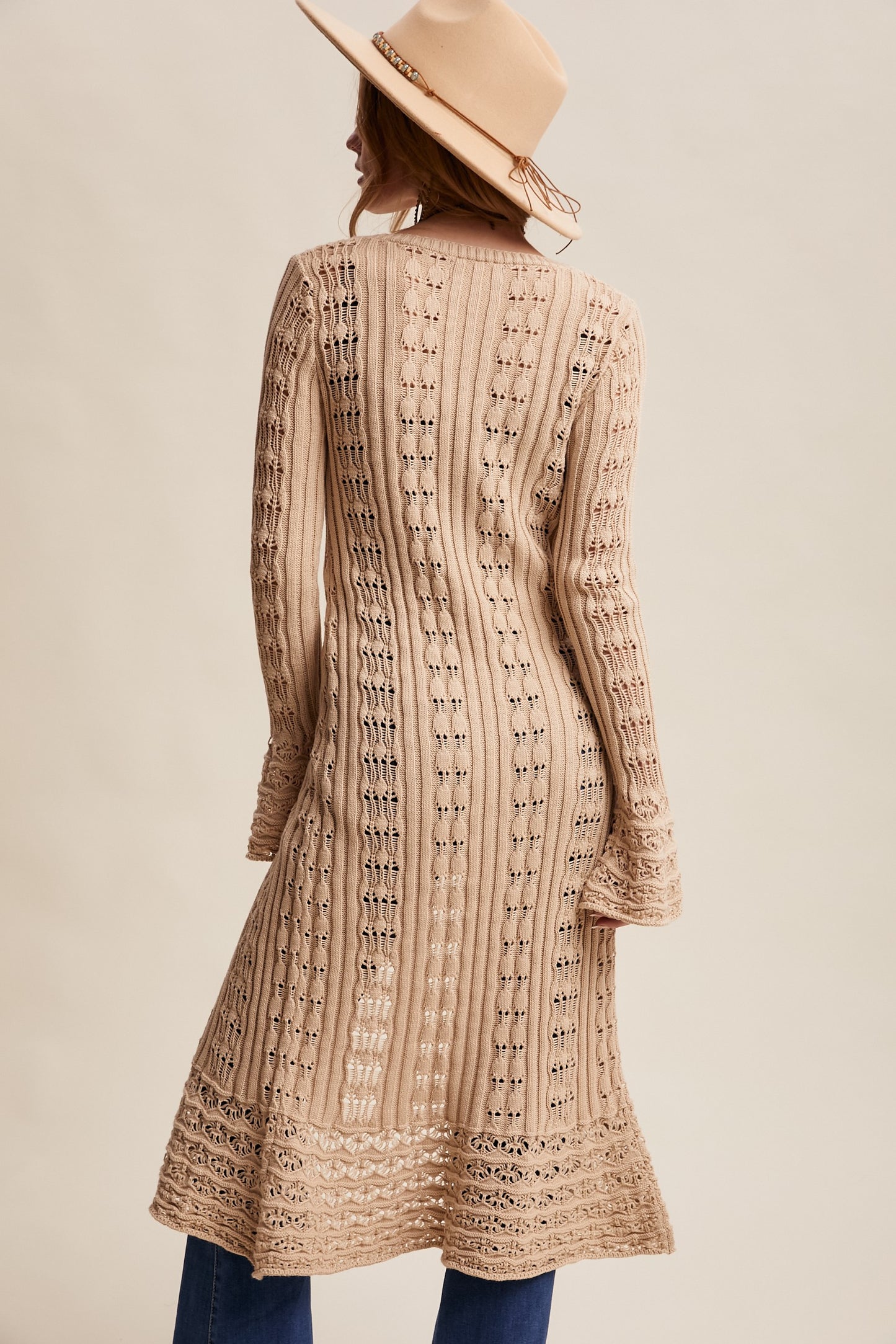 Crochet Longline Cardigan