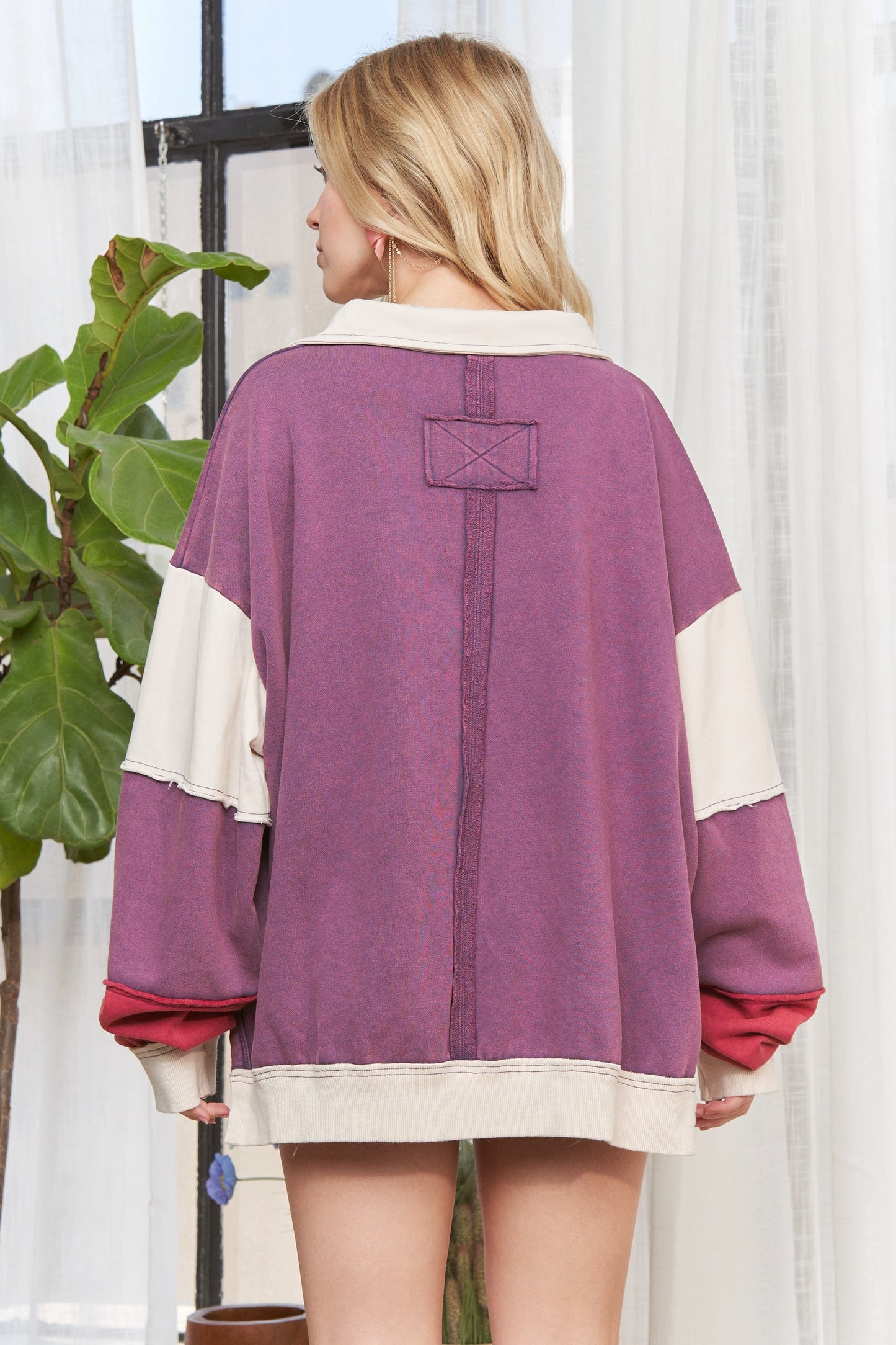 Colorblock Polo Top