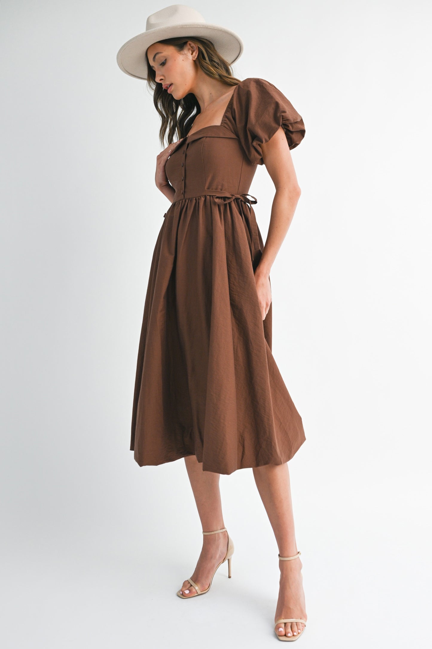 Andi Bubble Puff Sleeve Dress