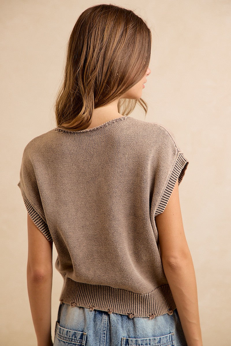 Ada Washed Sweater Vest