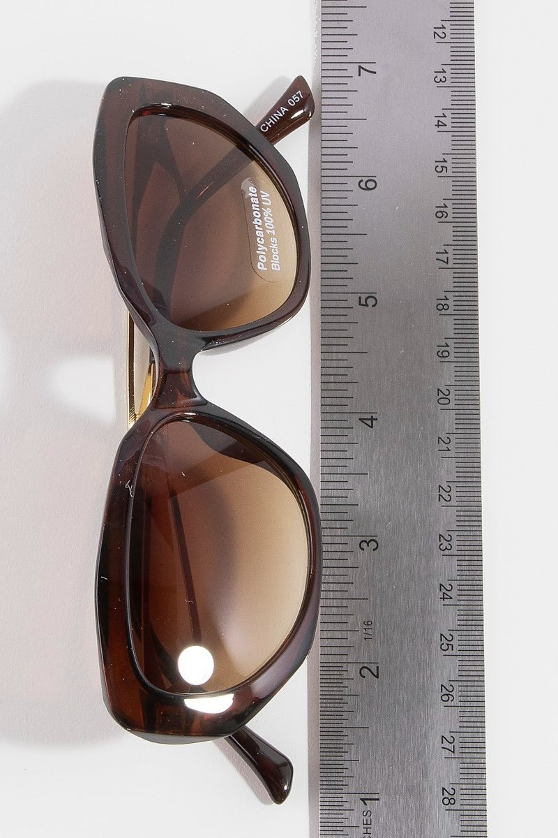 Slim Wrap Cat-Eye Sunglasses