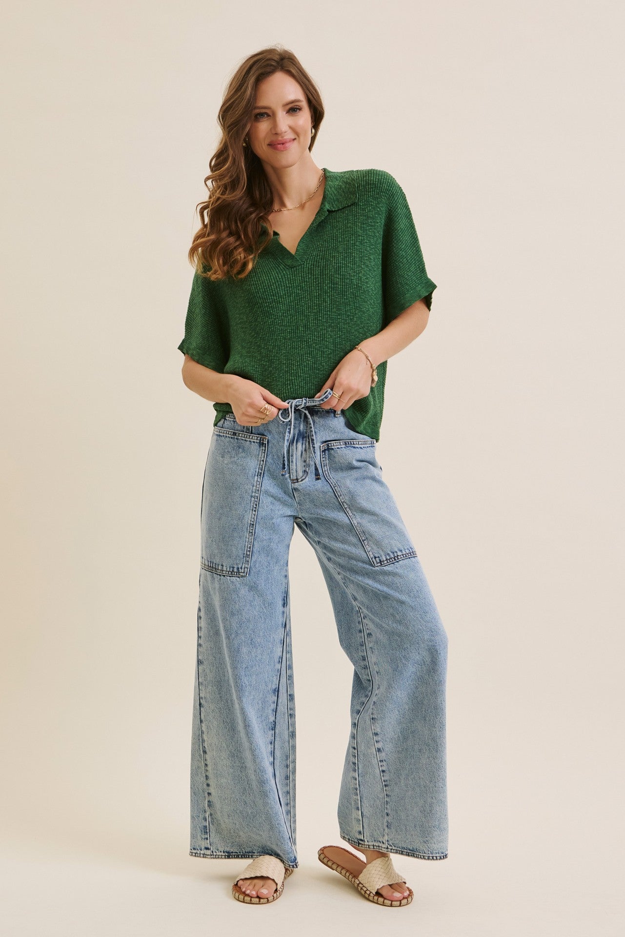 Ease Denim Wide Leg Jean