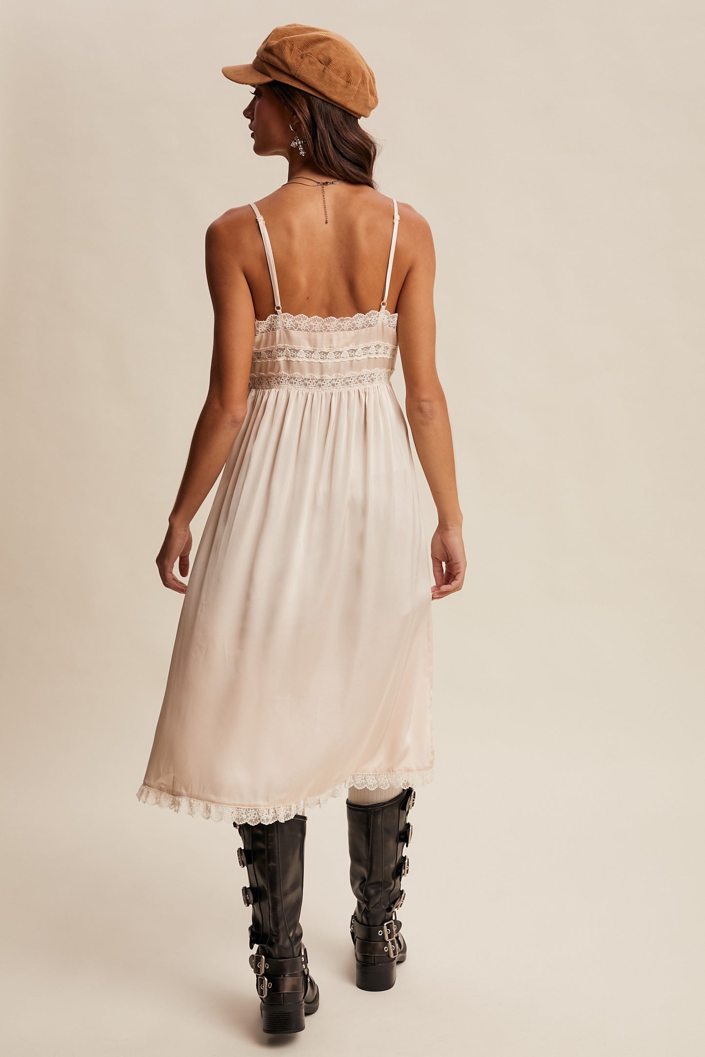 Lace Trim Maxi Cami Top