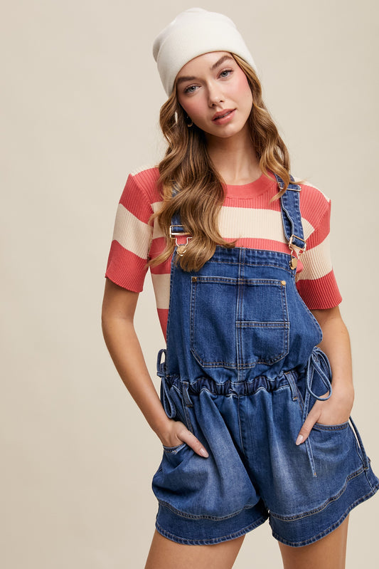 Piper Denim Overall Shorts