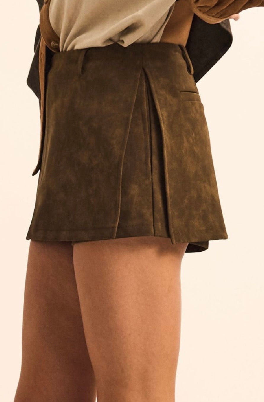 Madeline Suede Skort